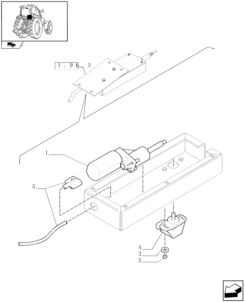 Схема запчастей Case IH PUMA 210 - (1.76.0[06]) - SHIFTABLE PTO ELECTRIC CONTROL - ACTUATOR (06) - ELECTRICAL SYSTEMS