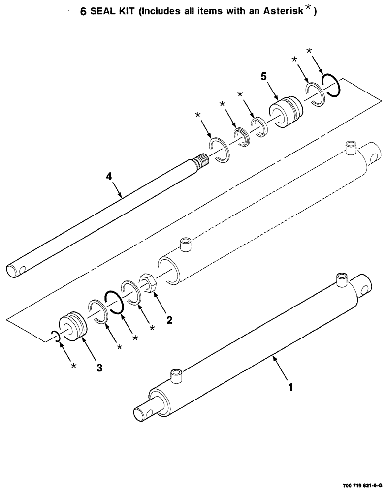 Схема запчастей Case IH RS561 - (08-034) - HYDR. CYL. ASSY. (LOWER BALE TENSION) (2 INCH BORE X 16 INCH STROKE) (S.N. CFH0156400 AND LATER) (07) - HYDRAULICS