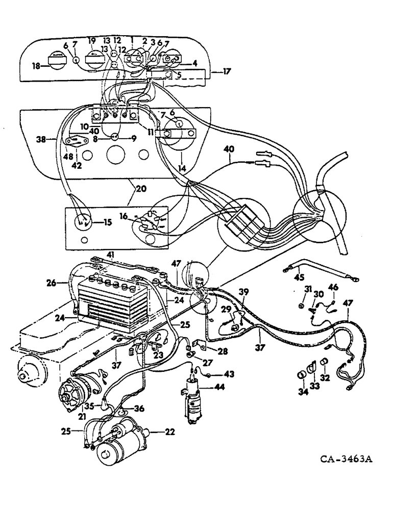 Схема запчастей Case IH 674 - (08-10) - ELECTRICAL, BASIC TRACTOR WIRING, DIESEL ENGINE TRACTORS, SERIAL NO. 108104 AND BELOW (06) - ELECTRICAL