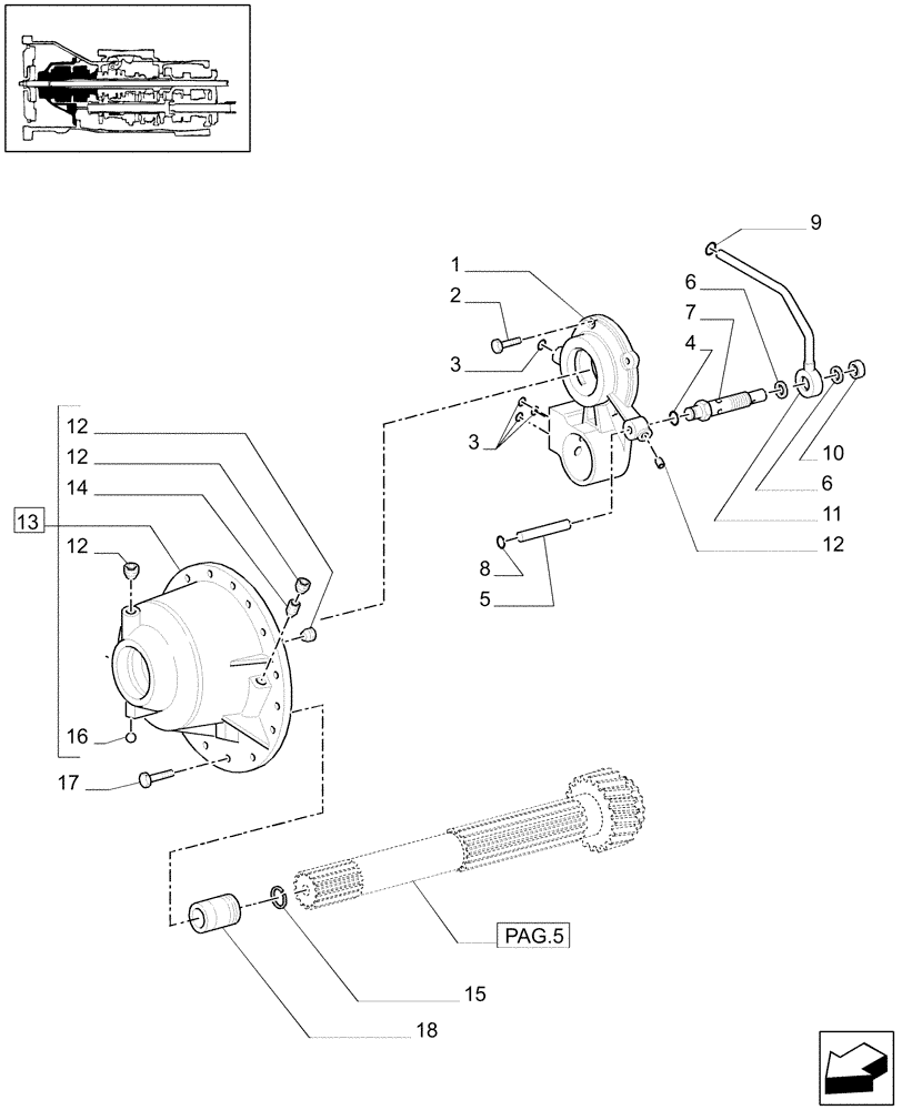 Схема запчастей Case IH MXM175 - (1.28.7/01[01]) - CLUTCH ENGAGEMENT (03) - TRANSMISSION