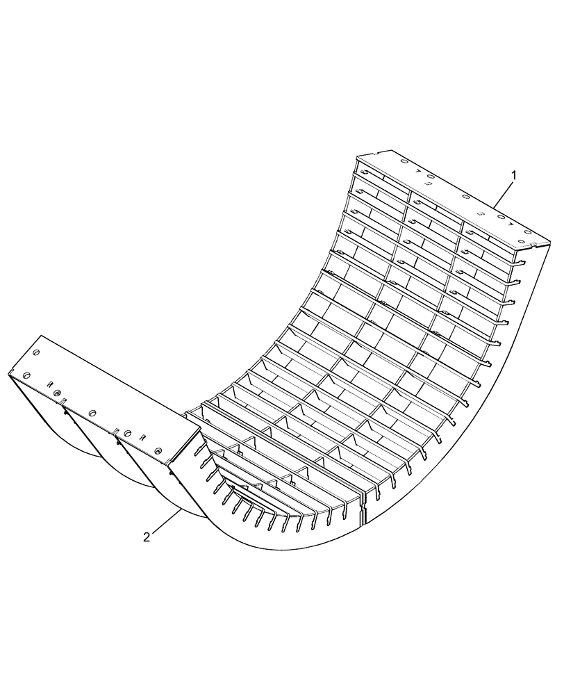 Схема запчастей Case IH AFX8010 - (K.40.C.58[6]) - CONCAVES, STANDARD BAR K - Crop Processing