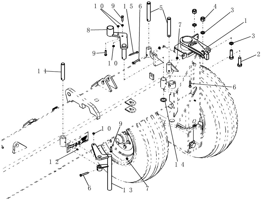 Схема запчастей Case IH 800 - (39.100.07) - LOCKING CASTER (50) PART 1 OF 2 (39) - FRAMES AND BALLASTING