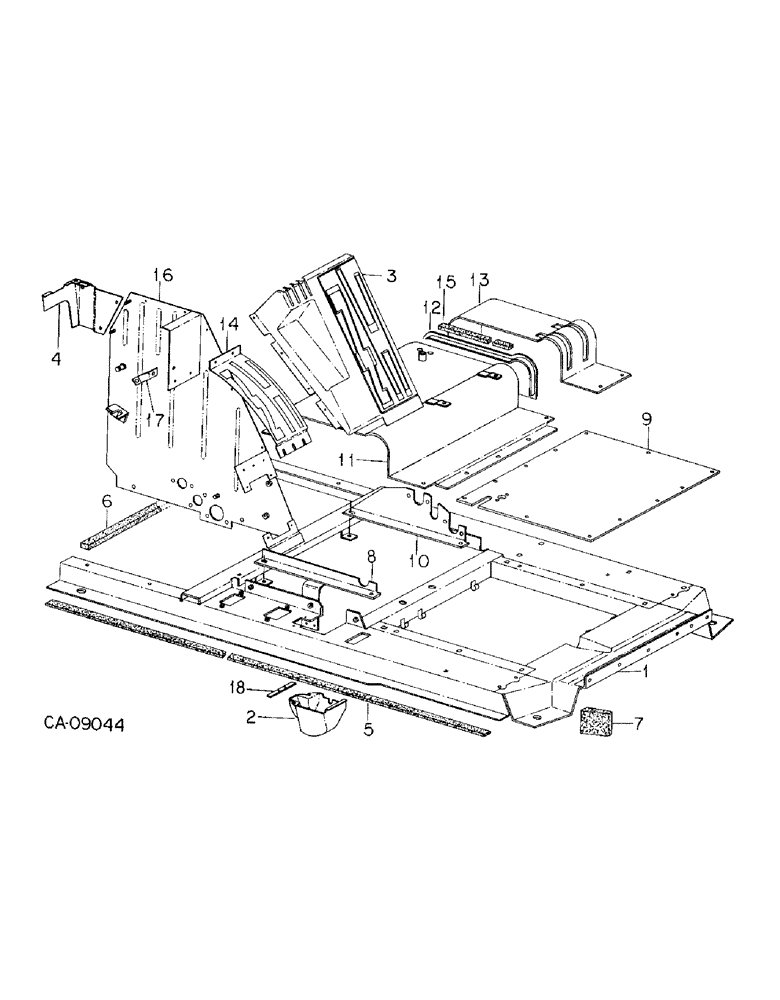 Схема запчастей Case IH 7488 - (13-07) - SUPERSTRUCTURE, OPERATORS PLATFORM (05) - SUPERSTRUCTURE