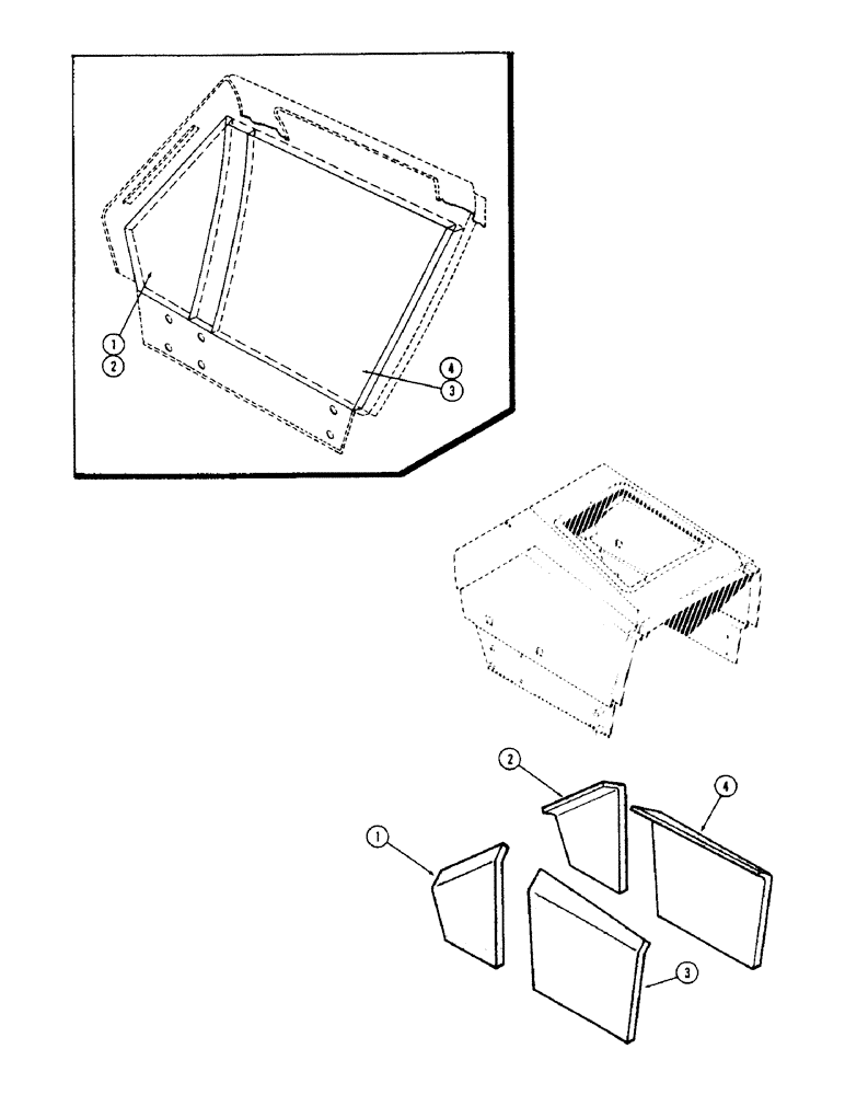 Схема запчастей Case IH 1175 - (263A) - INSULATION, REAR HOOD (09) - CHASSIS