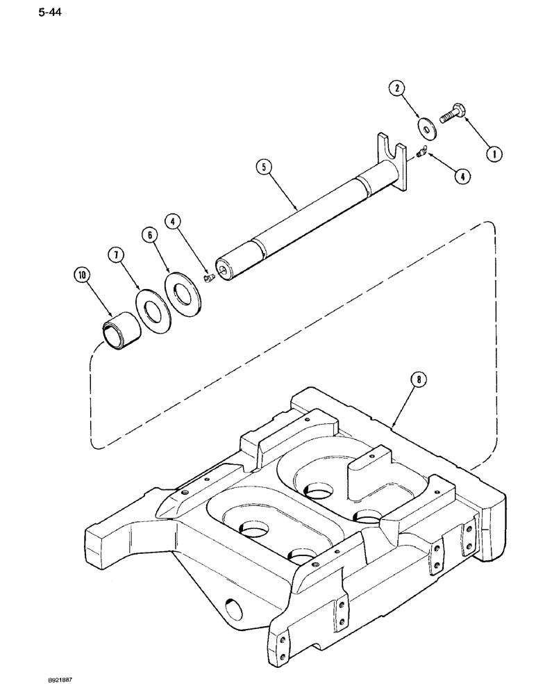 Схема запчастей Case IH 7120 - (5-44) - FRONT AXLE SUPPORT, MFD TRACTOR (05) - STEERING