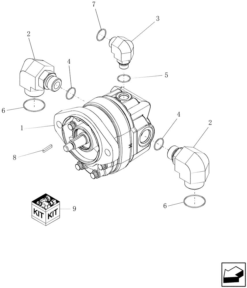 Схема запчастей Case IH 8010 - (10.414.28) - MOTOR, ROTARY SCREEN - 8010 (10) - ENGINE