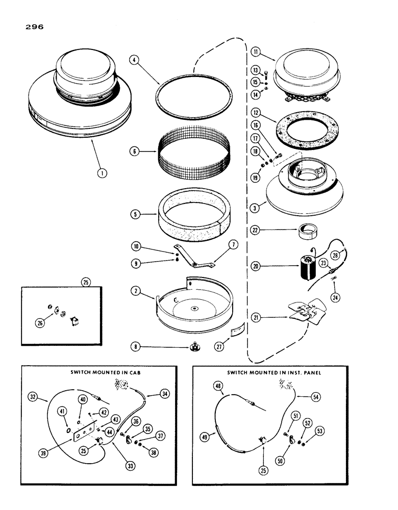 Схема запчастей Case IH 1200 - (296) - PRESSURIZER UNIT AND WIRING (09) - CHASSIS