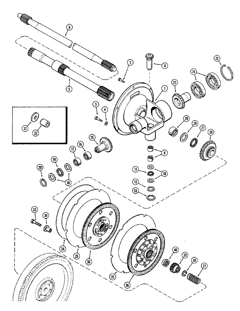 Схема запчастей Case IH 1370 - (170) - TORQUE LIMITER AND PUMP DRIVE, FIRST USED TRANSMISSION SERIAL NUMBER 10057473 (06) - POWER TRAIN