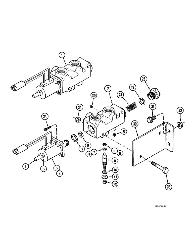 Схема запчастей Case IH 1680 - (8-56) - REEL DRIVE VALVE, VALVE MOUNTING (07) - HYDRAULICS