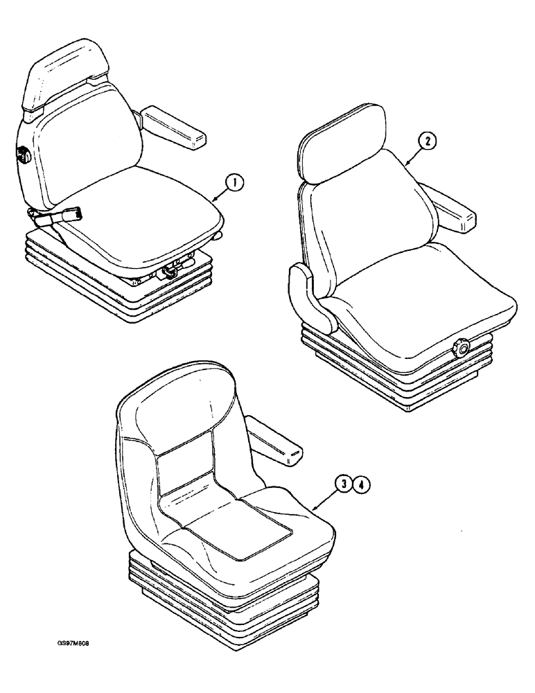 Схема запчастей Case IH 1660 - (9G-18) - OPERATORS SEAT (10) - CAB & AIR CONDITIONING