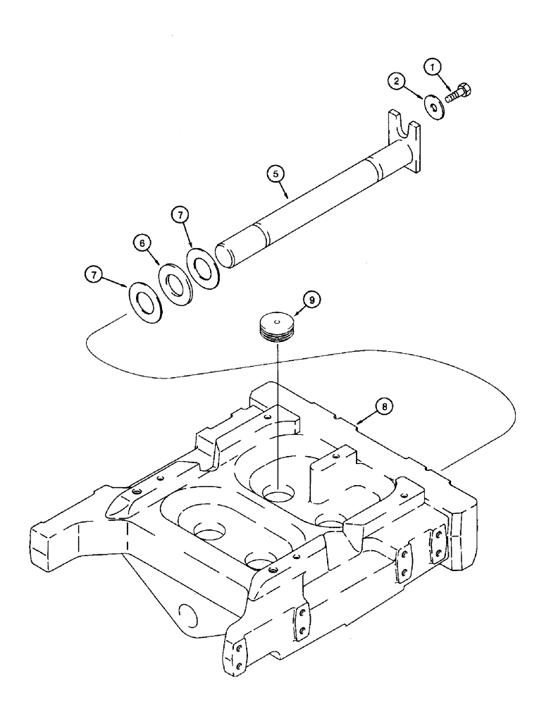 Схема запчастей Case IH 8920 - (5-020) - FRONT AXLE SUPPORT, TWO WHEEL DRIVE TRACTOR (05) - STEERING