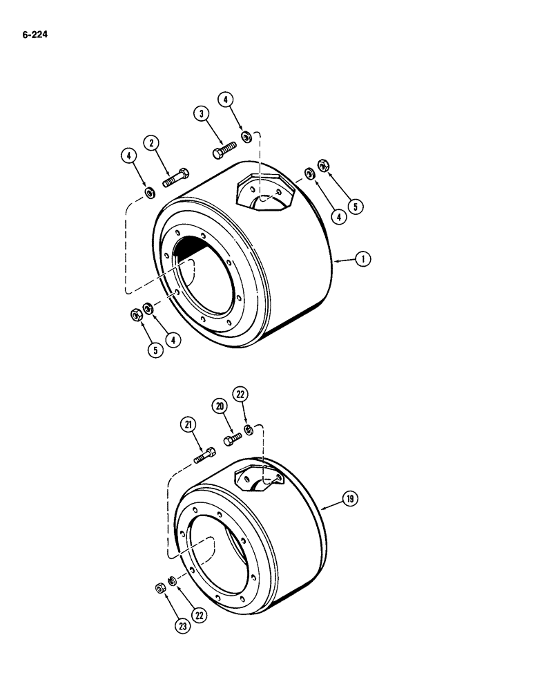 Схема запчастей Case IH 2094 - (6-224) - OUTER DUAL WHEEL SPACER (06) - POWER TRAIN