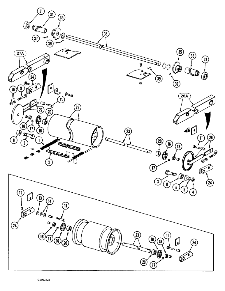 Схема запчастей Case IH 1660 - (9A-34) - FEEDER CONVEYOR (13) - FEEDER