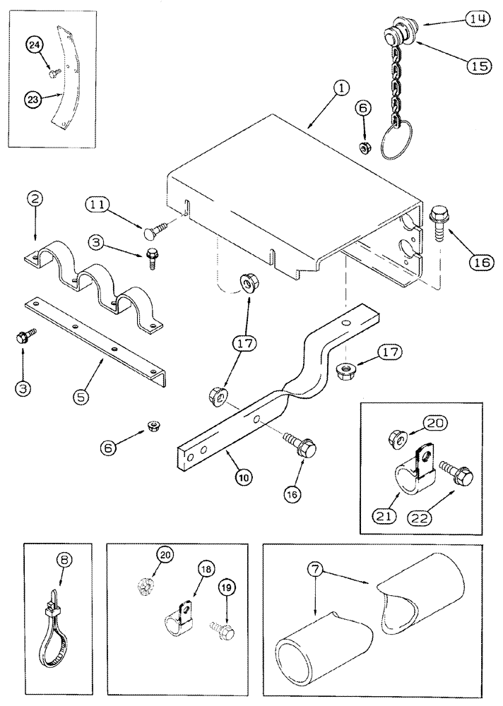 Схема запчастей Case IH 2344 - (08-21) - REEL DRIVE - COUPLING MOUNTING (07) - HYDRAULICS