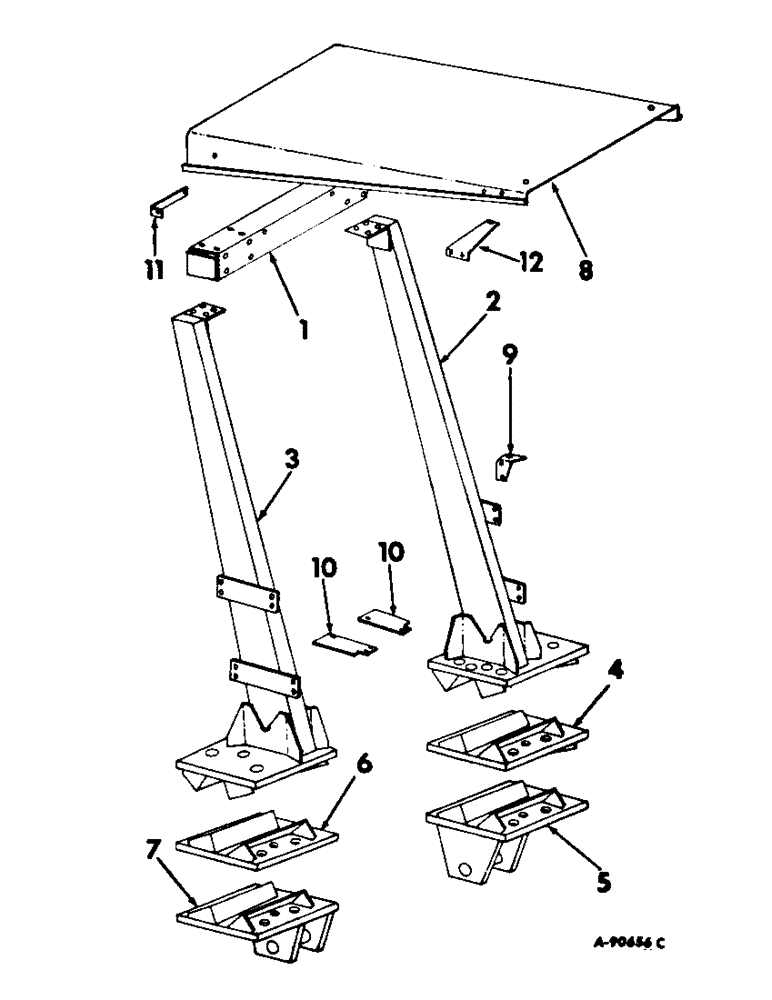 Схема запчастей Case IH 21206 - (N-18) - PARTS ACCESSORIES AND ATTACHMENTS, PROTECTIVE FRAME, FARMALL TRACTORS Accessories & Attachments