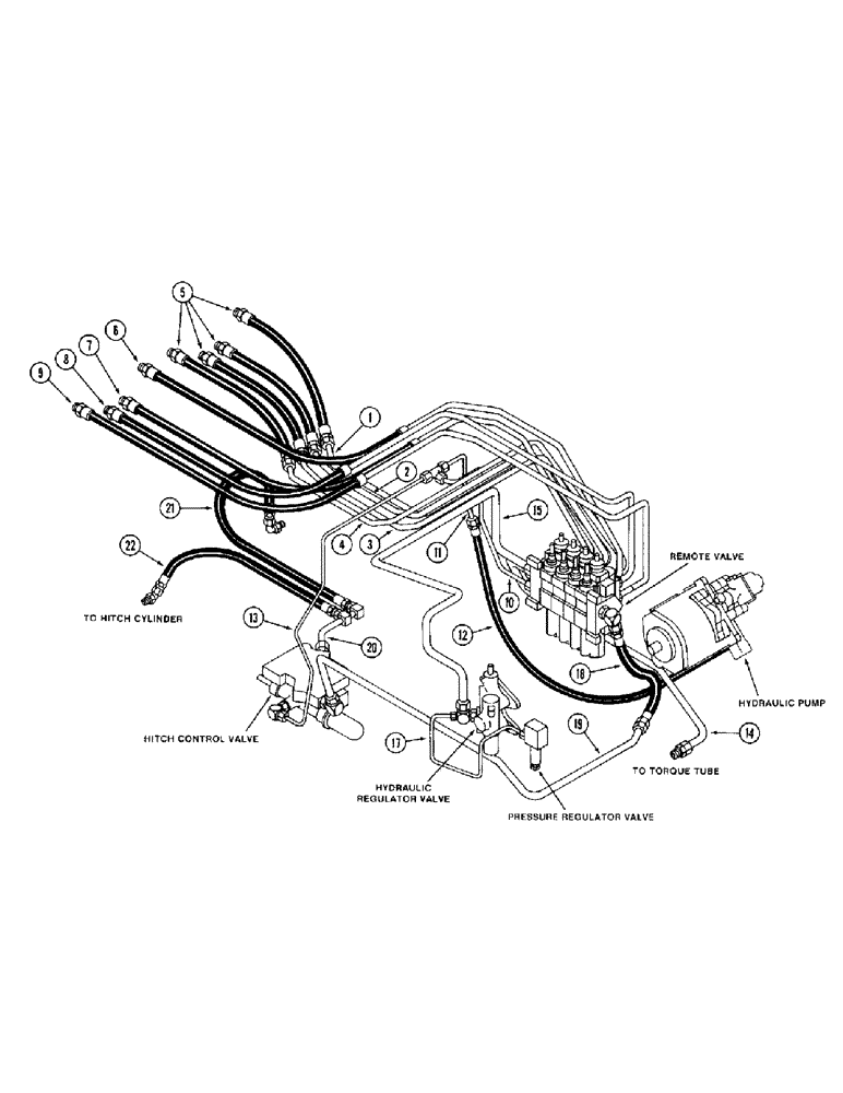 Схема запчастей Case IH 2394 - (1-14) - PICTORIAL INDEX, REMOTE HYDRAULICS, TRANSMISSION SERIAL NO. 16283224 AND AFTER (00) - PICTORIAL INDEX