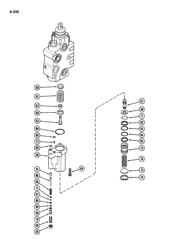 Схема запчастей Case IH 2094 - (8-332) - REMOTE CONTROL VALVE, ADD ON FOR THIRD CIRCUIT, WITH LOAD CHECK (08) - HYDRAULICS