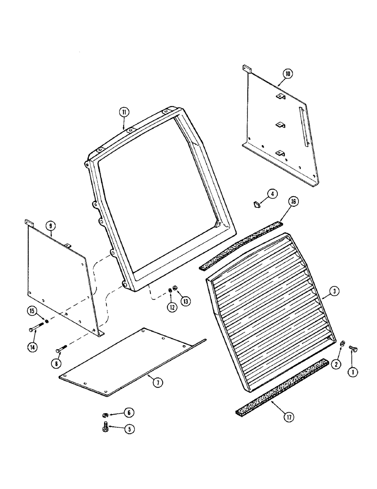 Схема запчастей Case IH 2470 - (242) - RADIATOR GRILLE, RETAINER AND SUPPORTS (09) - CHASSIS/ATTACHMENTS