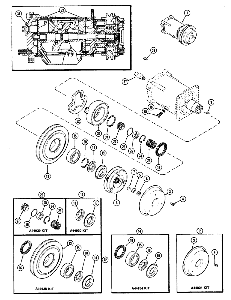 Схема запчастей Case IH 2870 - (436) - AIR COMPRESSOR (09) - CHASSIS/ATTACHMENTS