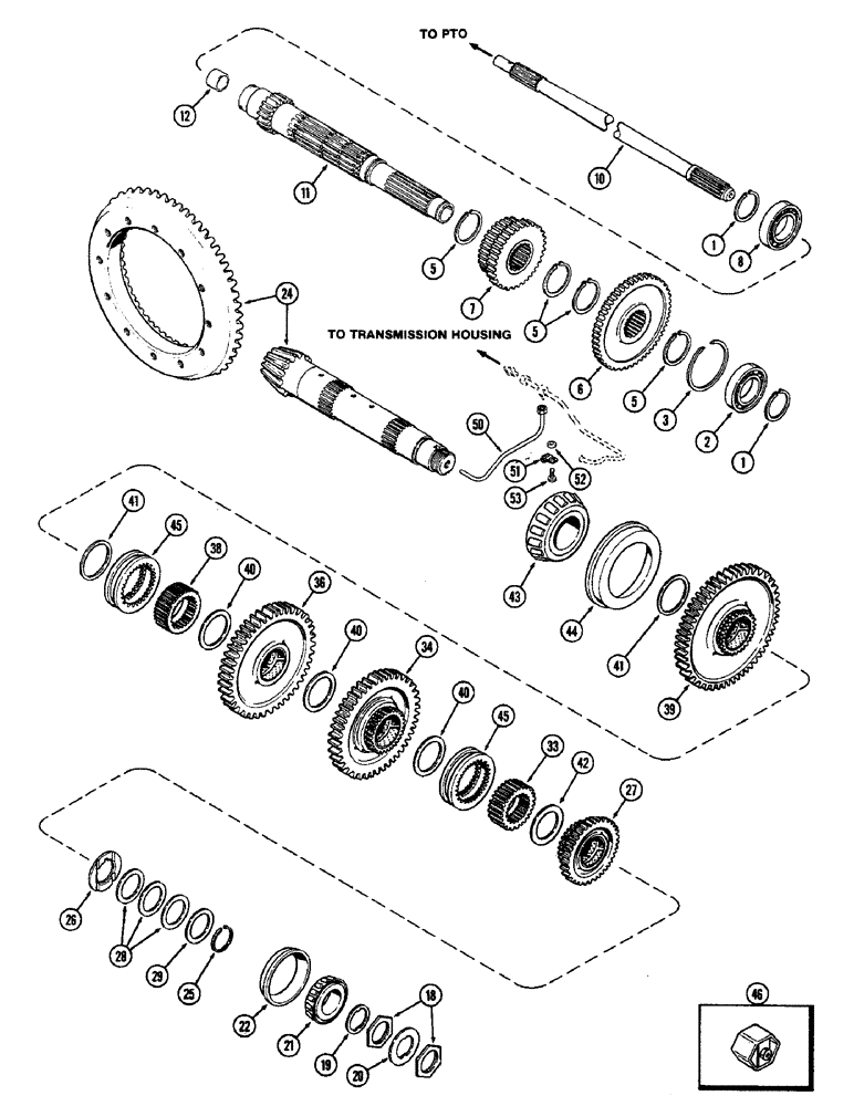 Схема запчастей Case IH 2590 - (6-194) - CLUTCH, PLANETARY OUTPUT, TRANSMISSION SERIAL NUMBER 10125823 AND AFTER (06) - POWER TRAIN