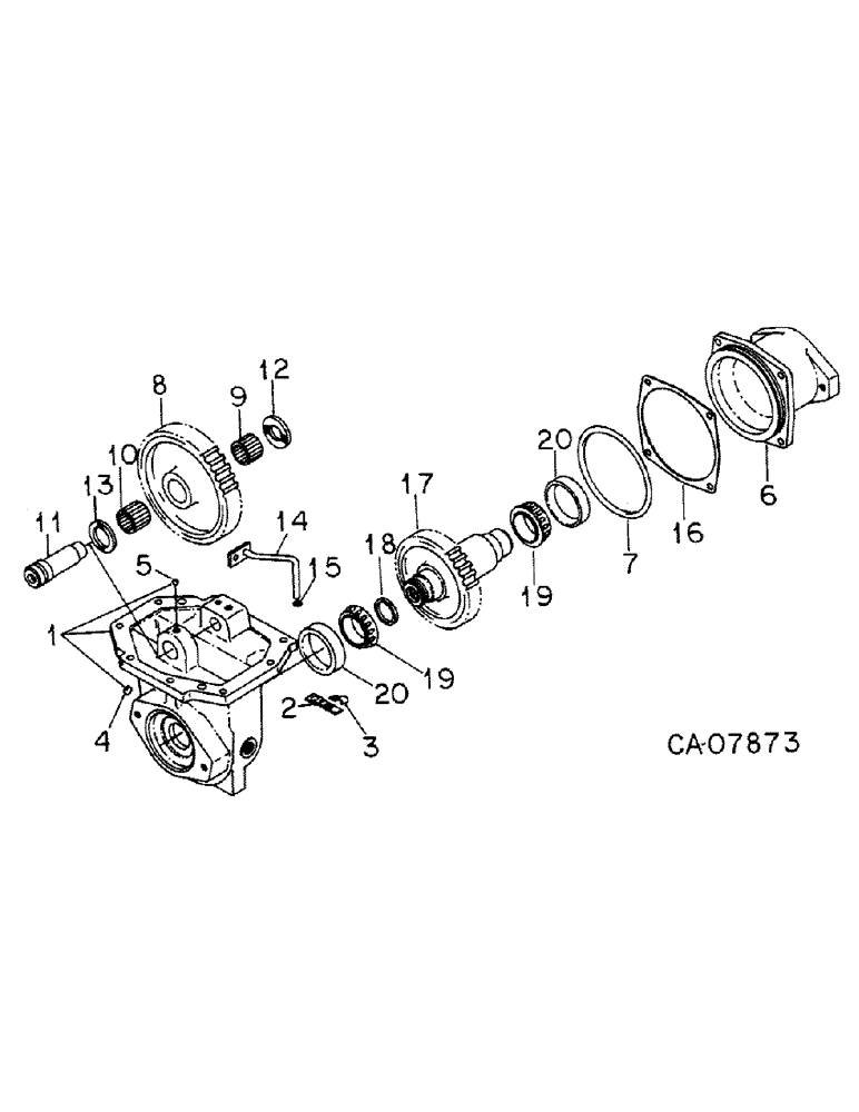 Схема запчастей Case IH 5288 - (07-19) - DRIVE TRAIN, HYDRAULIC PUMP DRIVE (04) - Drive Train