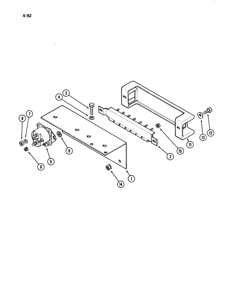 Схема запчастей Case IH 4894 - (4-092) - SOLENOID AND CIRCUIT BREAKER MOUNTING (04) - ELECTRICAL SYSTEMS