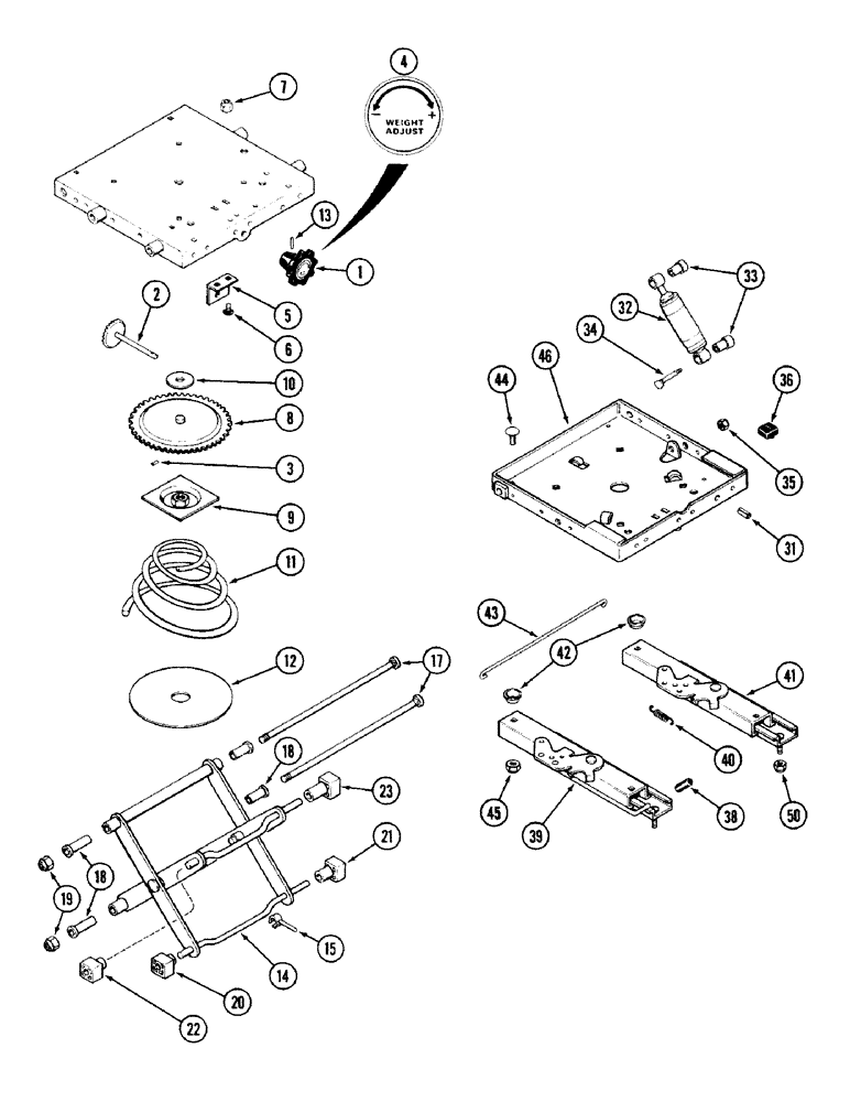 Схема запчастей Case IH 2594 - (9-046) - A177457 VINYL SEAT, WITHOUT SWIVEL (09) - CHASSIS/ATTACHMENTS