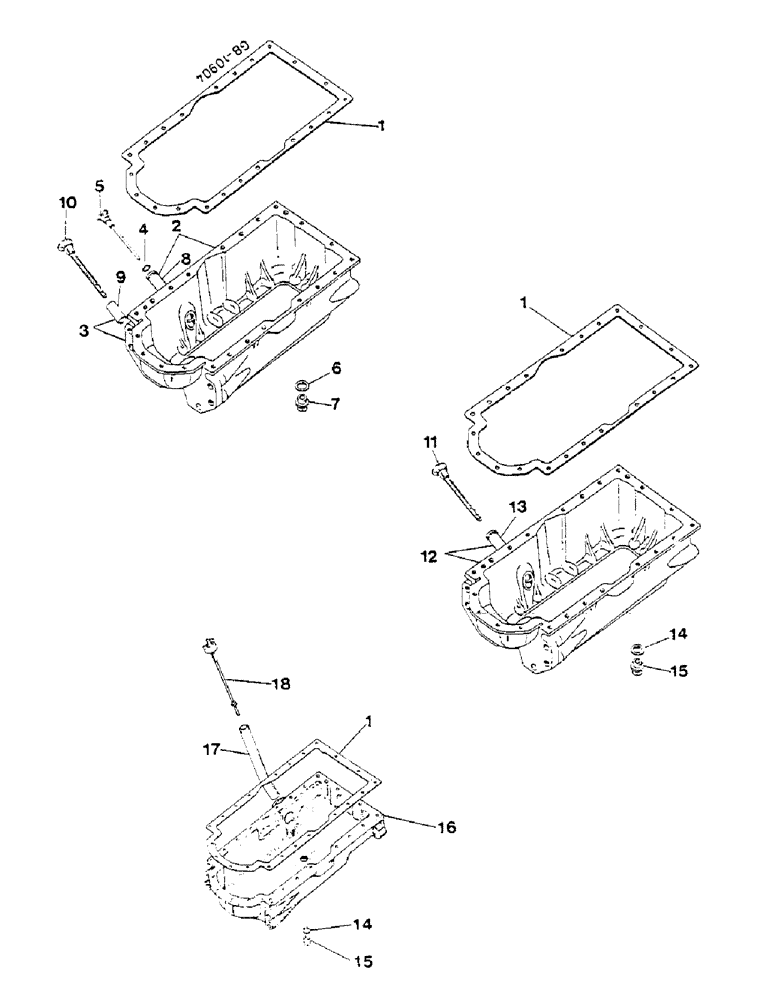 Схема запчастей Case IH D-268 - (06-29) - OIL PAN, 4 CYLINDER 