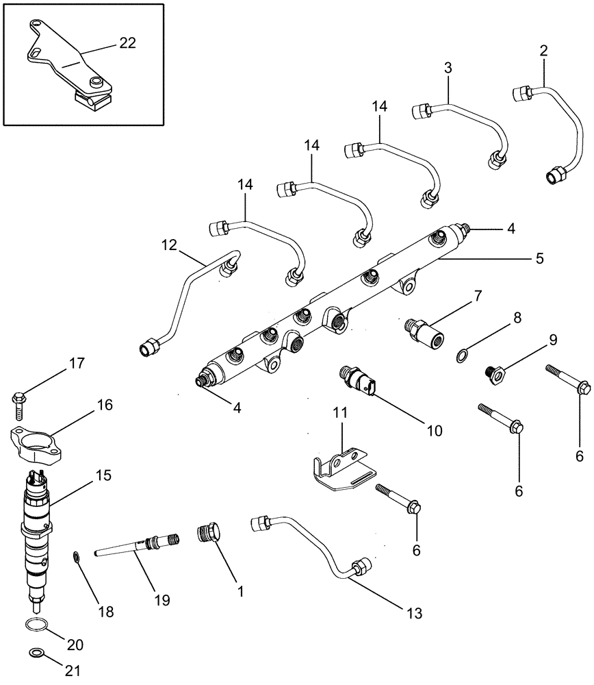 Схема запчастей Case IH CPX620 - (03-16) - FUEL INJECTION SYSTEM - ASN Y6T011701 (02) - FUEL SYSTEM