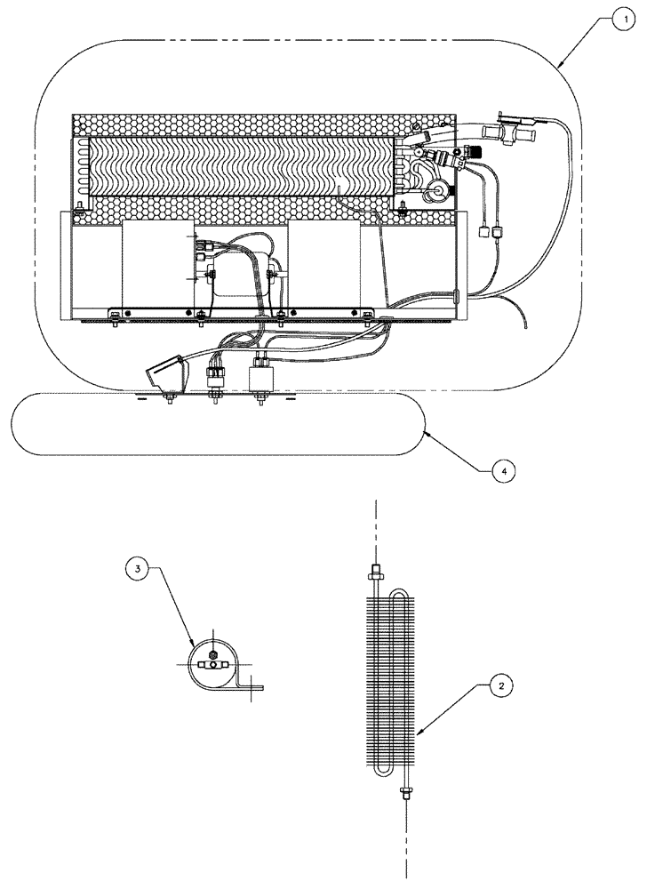 Схема запчастей Case IH 3150 - (02-006) - A/C PACKAGE Cab Exterior