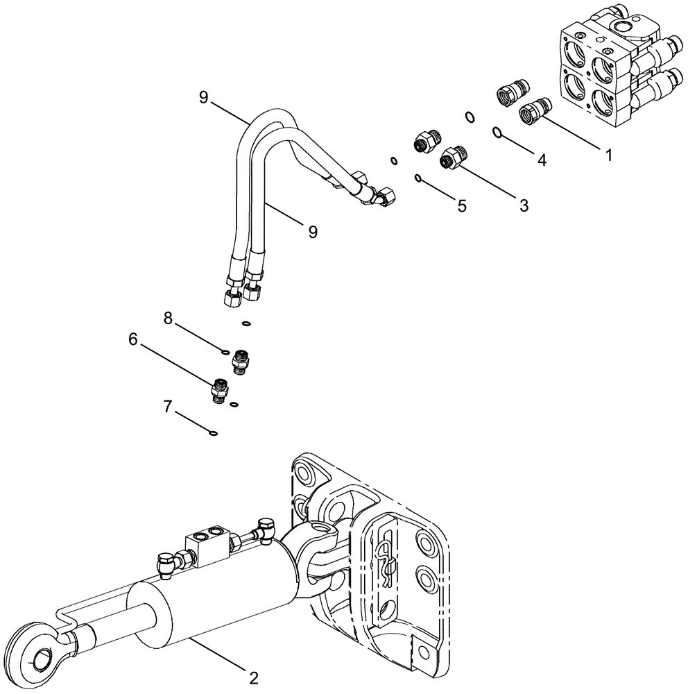 Схема запчастей Case IH MAGNUM 255 - (08-09) - HYDRAULIC TOP LINK - HITCH, LONG ARMS (08) - HYDRAULICS