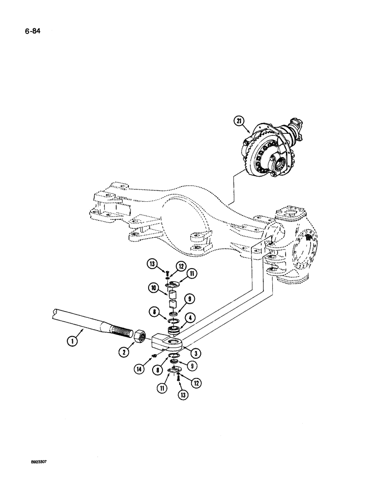 Схема запчастей Case IH 9240 - (6-084) - STEERABLE AXLE, TIE RODS (06) - POWER TRAIN