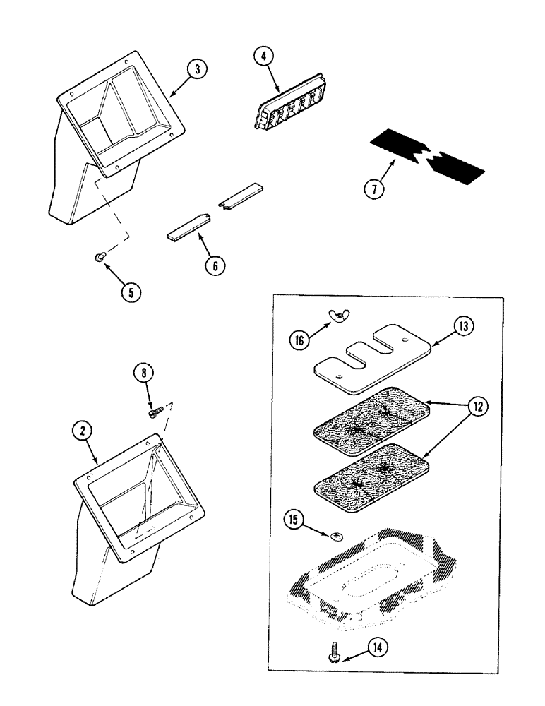 Схема запчастей Case IH 1394 - (9-490) - VENTILATION CONSOLE (09) - CHASSIS/ATTACHMENTS