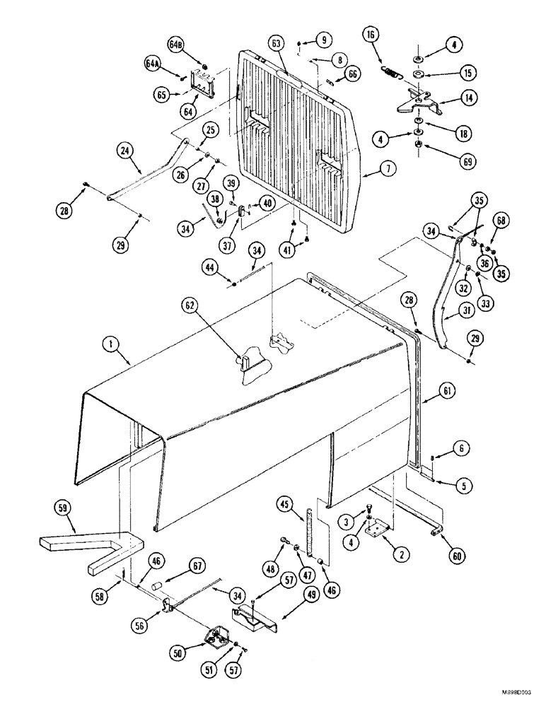 Схема запчастей Case IH 9350 - (9-022) - HOOD AND GRILLE, (CONT) (09) - CHASSIS/ATTACHMENTS