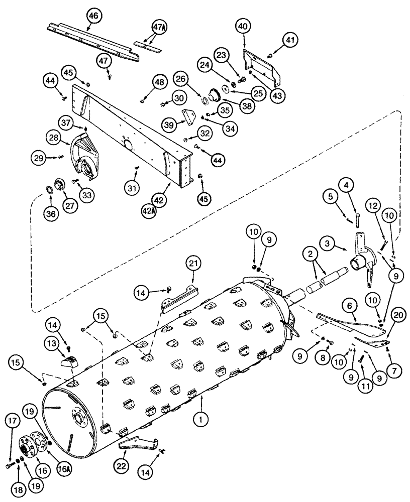 Схема запчастей Case IH 2388 - (09B-06[01]) - ROTOR ASSY - SPECIALTY, BSN JJC0272999 (14) - ROTOR, CONCANVES & SIEVE