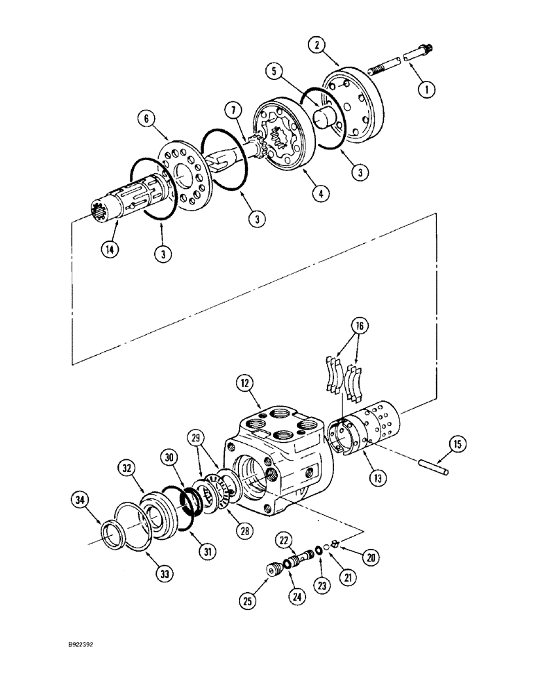 Схема запчастей Case IH 9310 - (5-016) - STEERING CONTROL VALVE (05) - STEERING