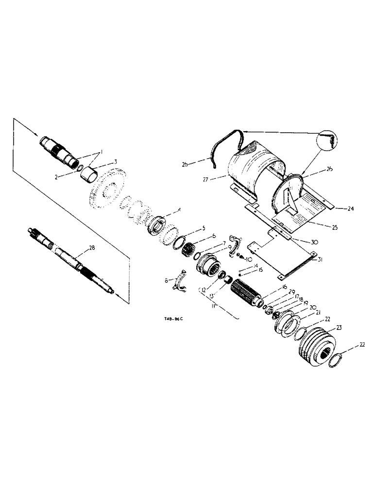 Схема запчастей Case IH 276 - (6-66) - MOWER DRIVE GEARS AND SHAFTS, TWO SPEED, A.B., MOWER DRIVE ATTACHMENTS (88) - ACCESSORIES