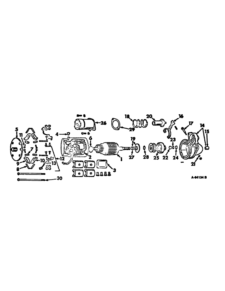 Схема запчастей Case IH 815 - (08-17) - ELECTRICAL, CRANKING MOTOR, DELCO-REMY, COMBINE W/GASOLINE ENGINE, SERIAL NO. 19000 & BELOW (06) - ELECTRICAL