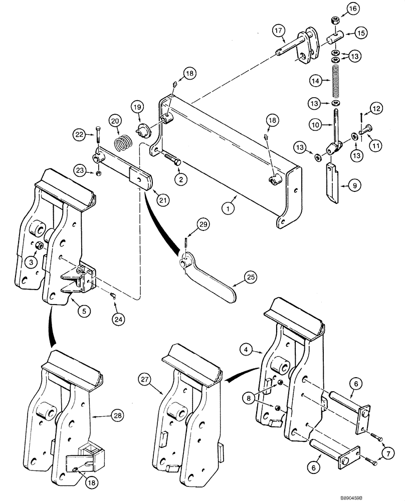 Схема запчастей Case IH 1840 - (09-12) - CASE COUPLER (09) - CHASSIS/ATTACHMENTS