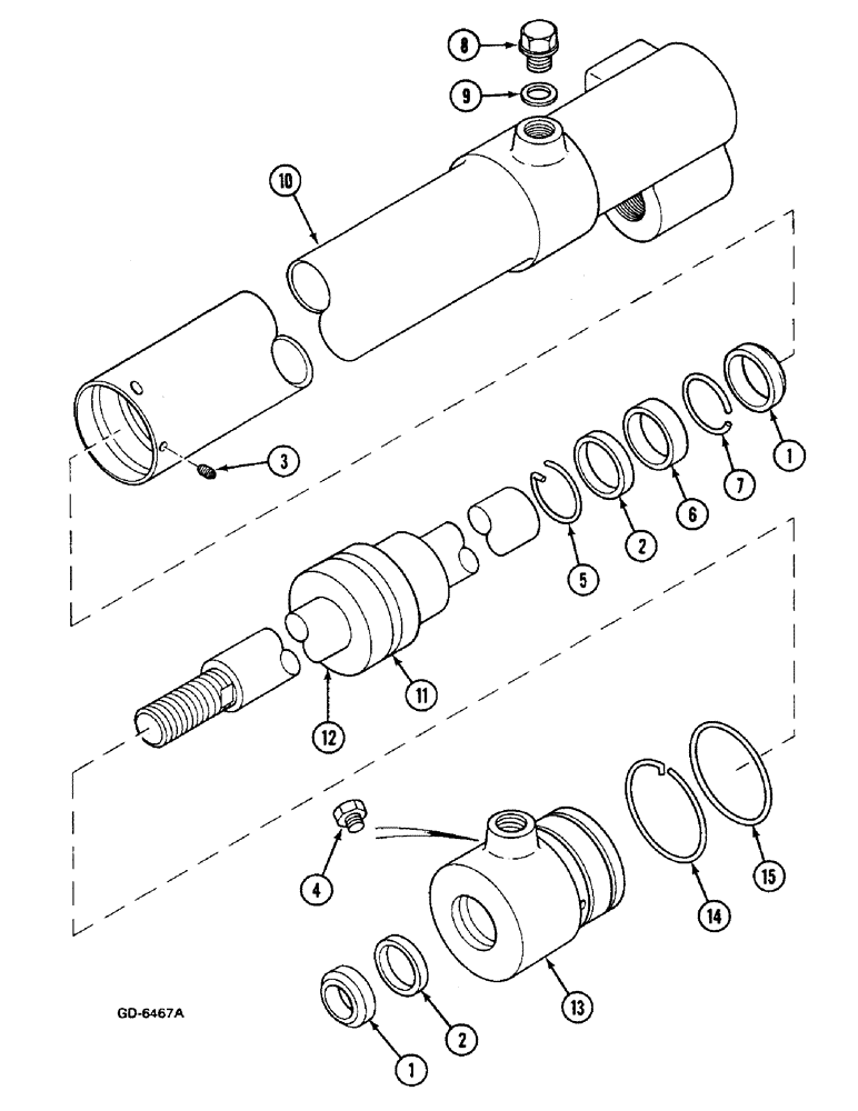 Схема запчастей Case IH 433 - (5-272) - STEERING CYLINDER - SIDE MOUNTED (05) - STEERING