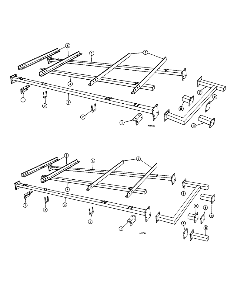 Схема запчастей Case IH FC-SERIES - (14) - MAIN FRAME AND EXTENSION, 13-6 AND 14-6 