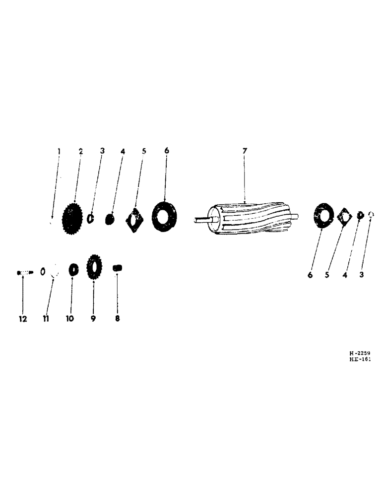 Схема запчастей Case IH 201 - (F-003) - HAY CONDITIONER, LOWER HAY CONDITIONER STEEL ROLL ASSEMBLY, SERIAL NUMBER 11-3074 AND UP (58) - ATTACHMENTS/HEADERS