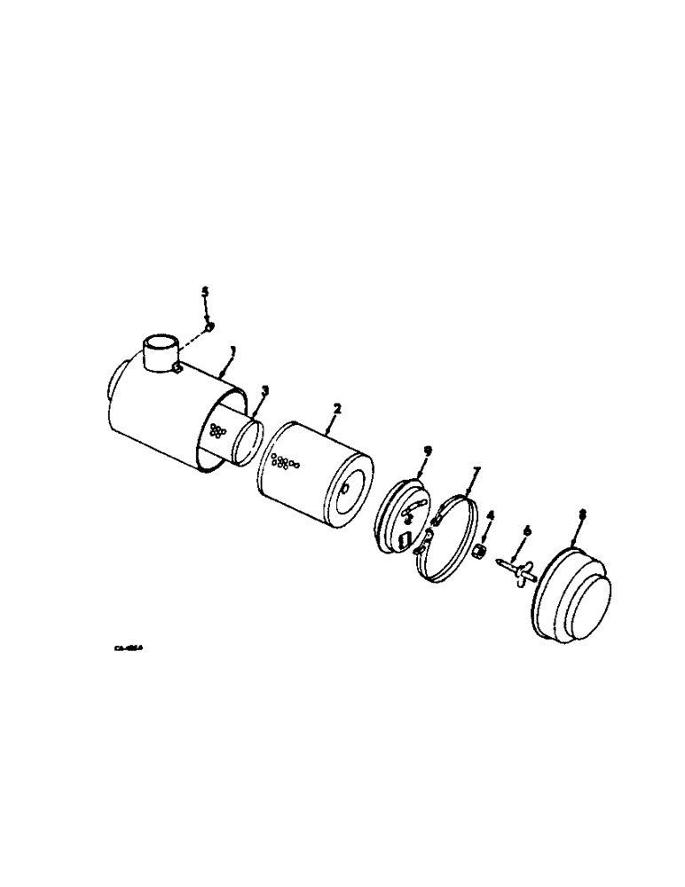 Схема запчастей Case IH 915 - (E-08[1]) - FUEL SYSTEM, AIR CLEANER ASSEMBLY, AIR MAZE (02) - FUEL SYSTEM