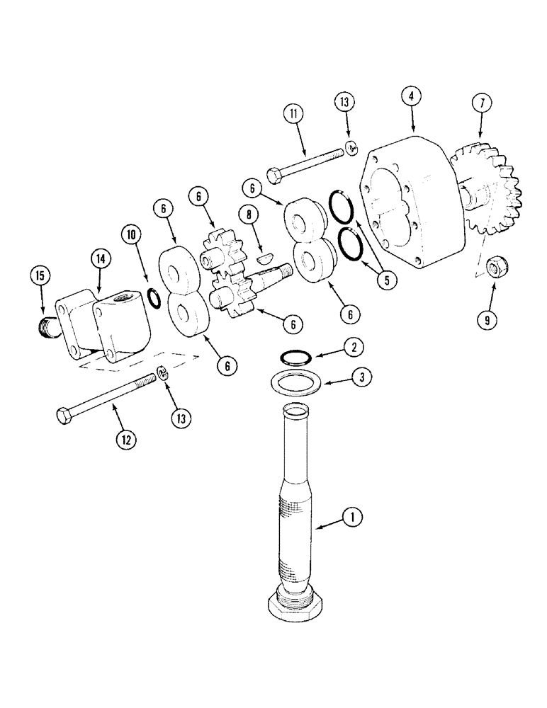 Схема запчастей Case IH 1394 - (6-228) - GEARBOX PUMP, POWER SHIFT (06) - POWER TRAIN