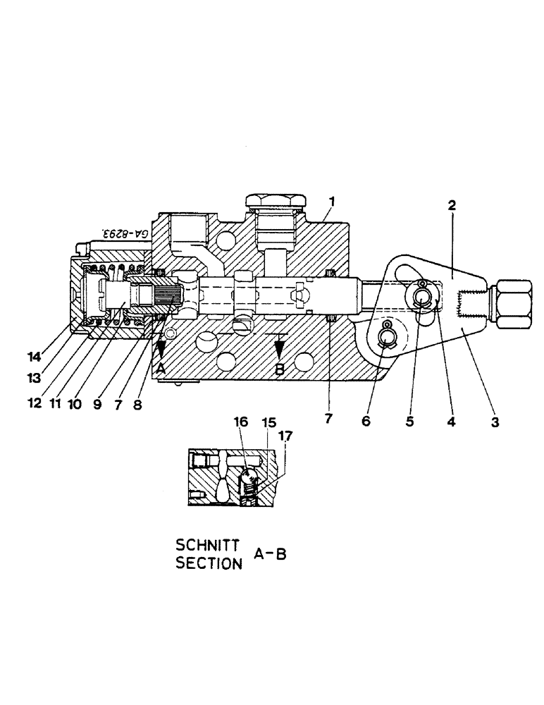 Схема запчастей Case IH 433 - (10-68) - DOUBLE ACTING CONTROL VALVE "BOSCH" (07) - HYDRAULICS