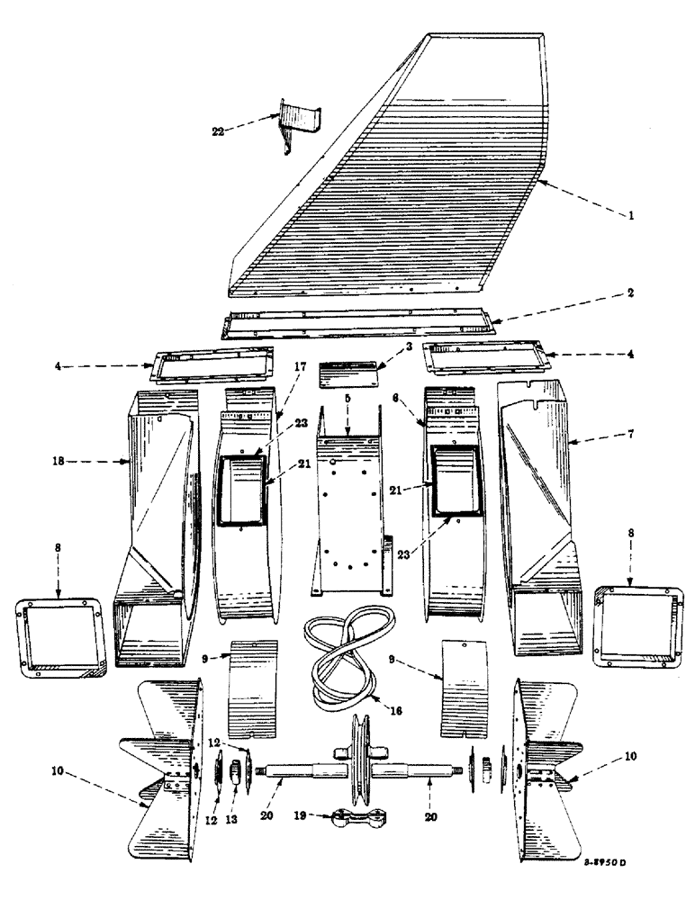 Схема запчастей Case IH 414 - (053) - DUAL FANS (74) - CLEANING