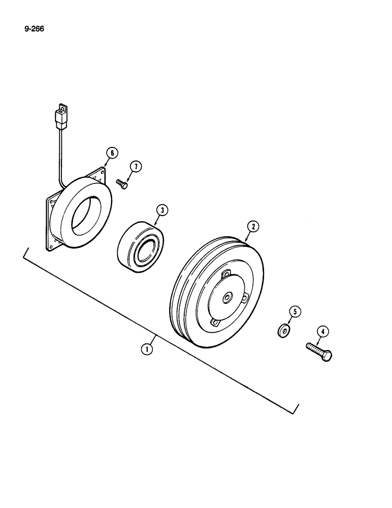 Схема запчастей Case IH 1822 - (9-266) - COMPRESSOR CLUTCH (10) - CAB & AIR CONDITIONING