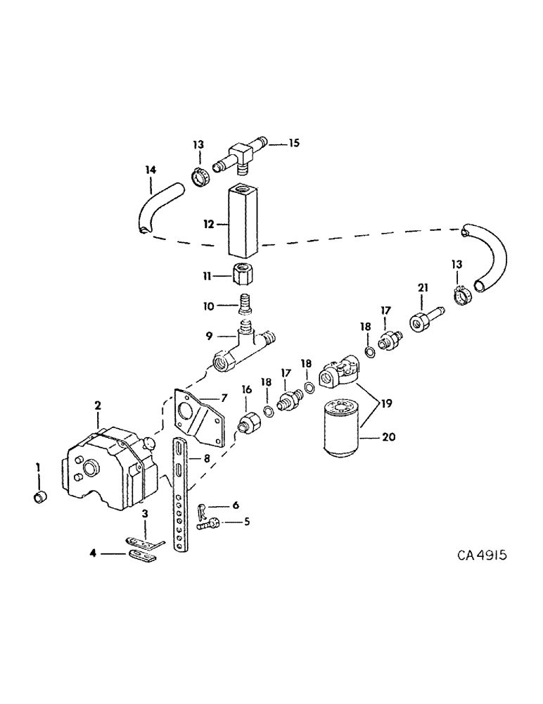 Схема запчастей Case IH 500 - (E-29) - HYDRAULIC PUMP AND CONNECTIONS, 540 RPM PTO, FOR 8 ROW NARROW AND 8 ROW WIDE 