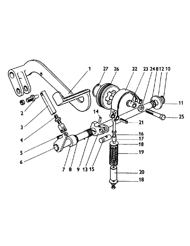 Схема запчастей Case IH 990 - (B08) - CLUTCH, CLUTCH STOP, 990 AND 995 NON-SYNCHROMESH LIVEDRIVE TRACTORS (03.1) - CLUTCH