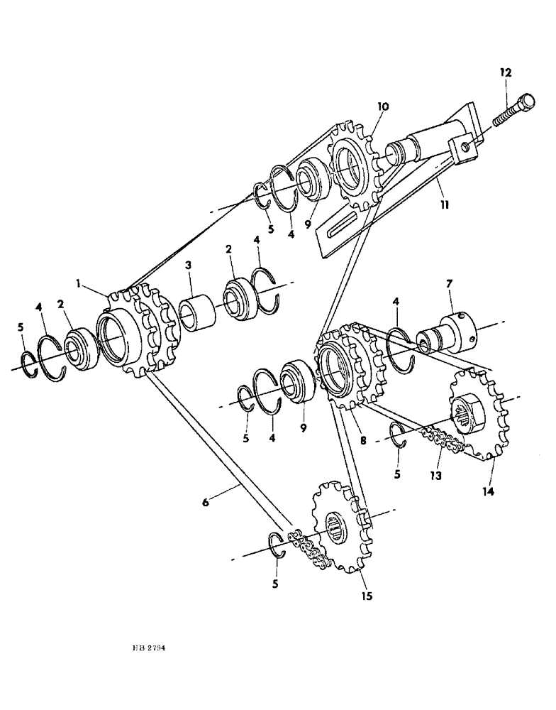 Схема запчастей Case IH 4000 - (17-03) - MOUNTED EQUIPMENT, CONDITIONER LOWER DRIVE, CHASSIS MOUNTED Mounted Equipment